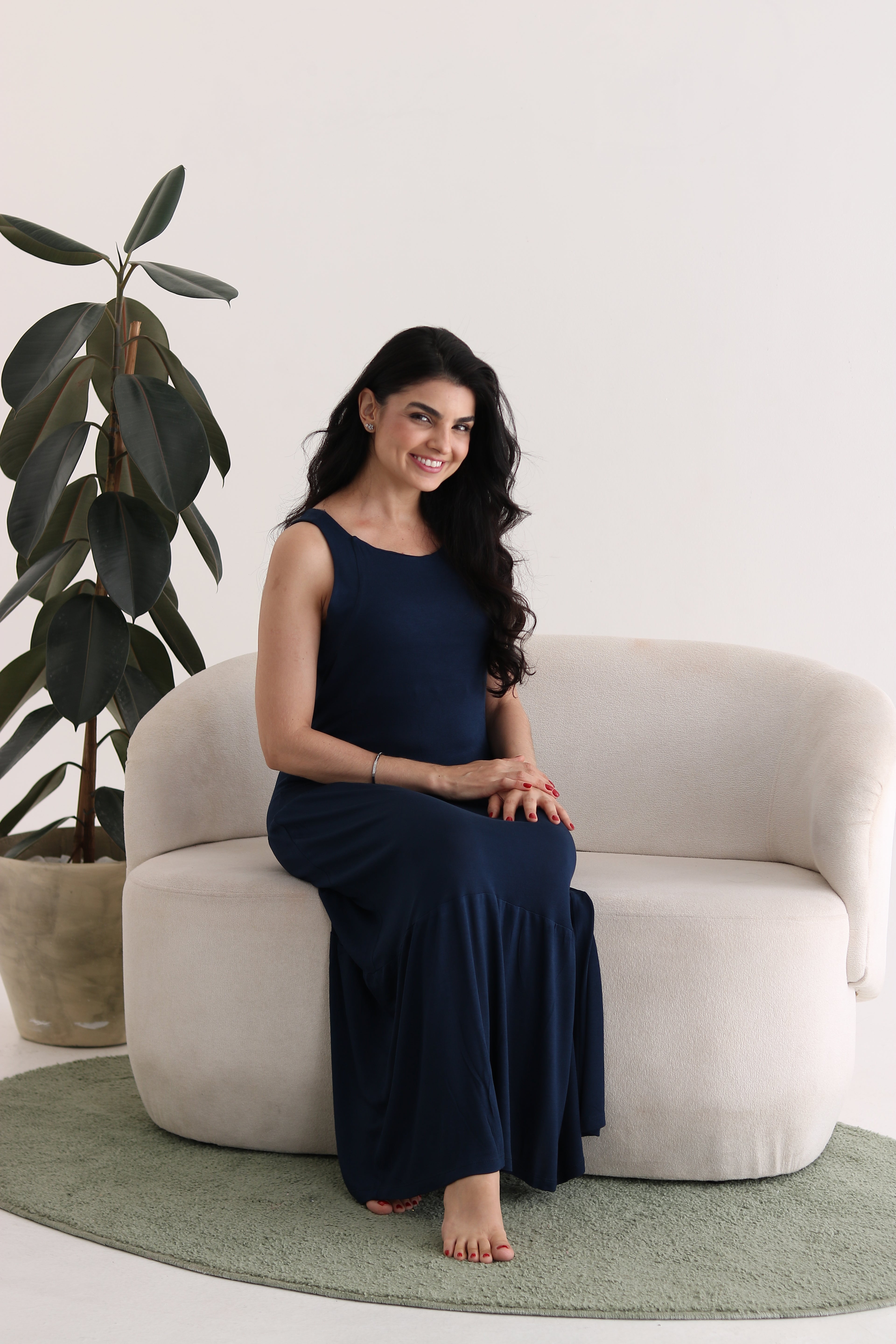 Camisola Longa Serena Azul Noite