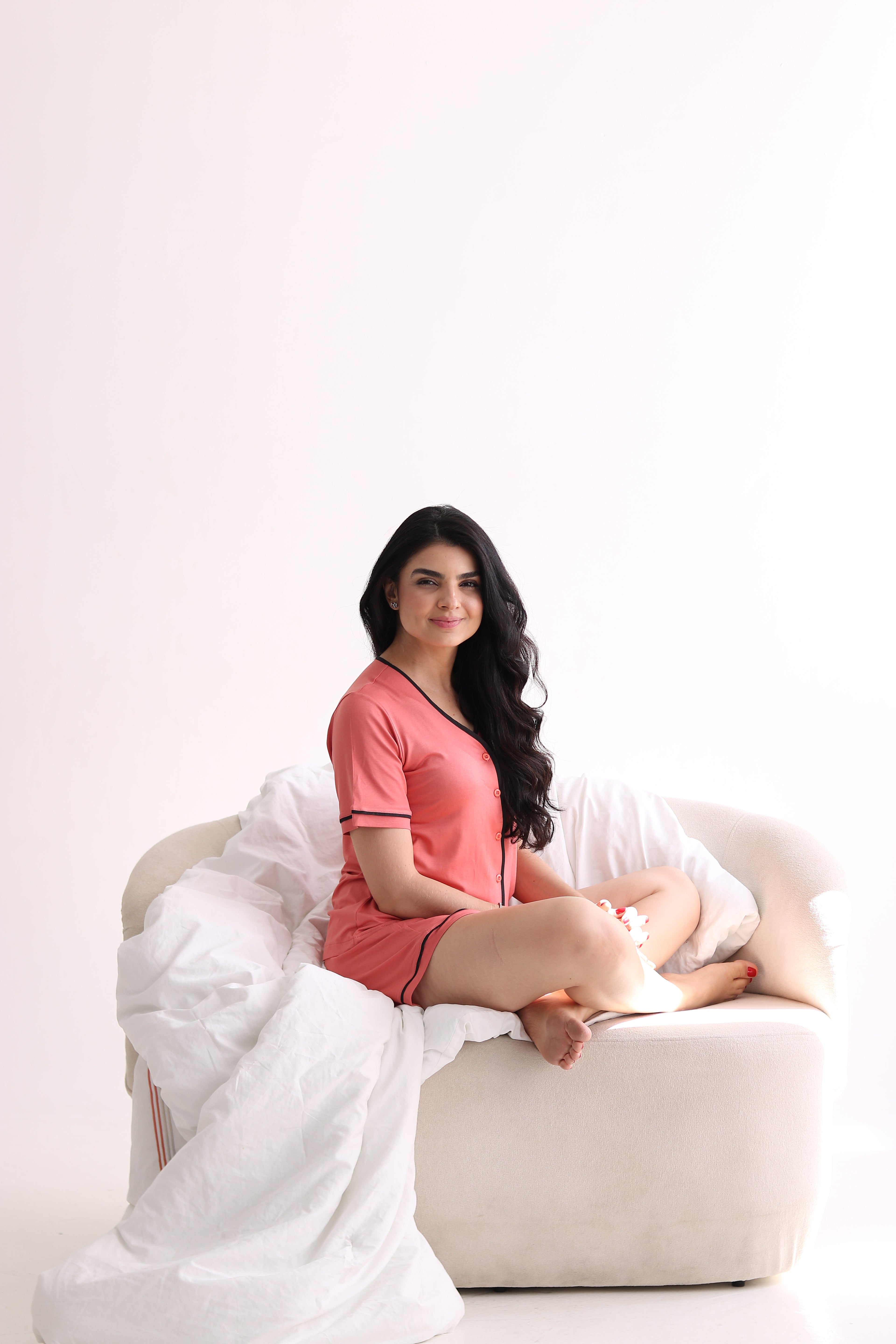 Pijama Curto Clássico Rosé