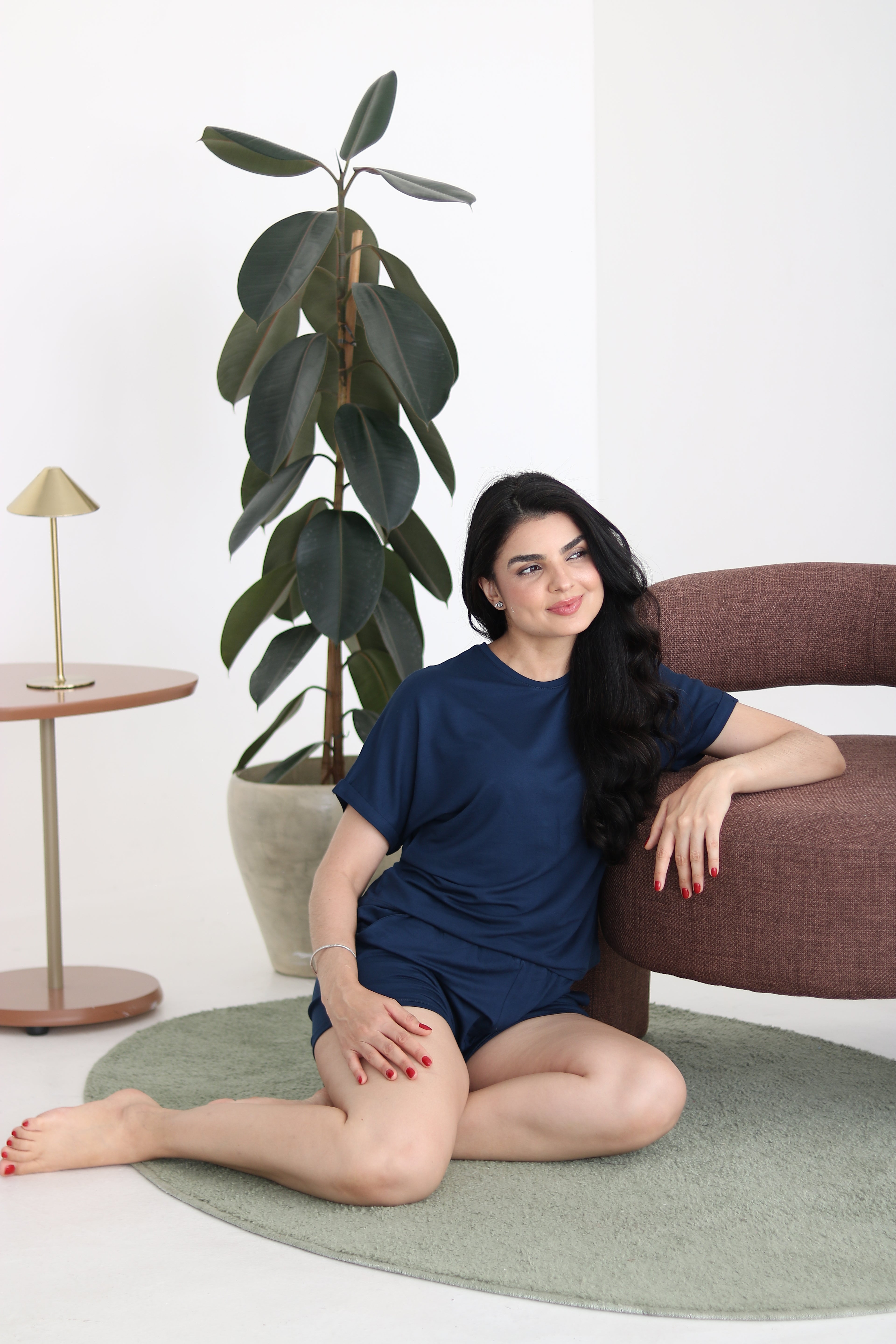 Pijama Curto Comfort Azul Marinho